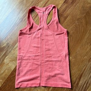 Lululemon coral, stretchy racerback tank